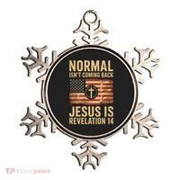 Jesus Christian American Flag Revelation 14 USA Ornament thumb 0