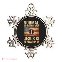 Jesus Christian American Flag Revelation 14 USA Ornament thumb 0