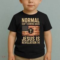 Jesus Christian American Flag Revelation 14 USA Toddler T-Shirt thumb 2