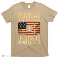 Jesus Christian American Flag Revelation 14 USA T-Shirt thumb 0