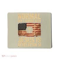Jesus Christian American Flag Revelation 14 USA Mousepad thumb 0