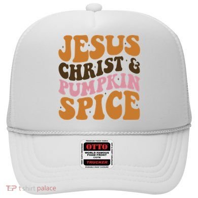 Jesus Christ And Pumpkin Spice Retro Groovy Christianity Hat