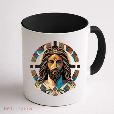 Jesus Christ Art Coffee Mug back