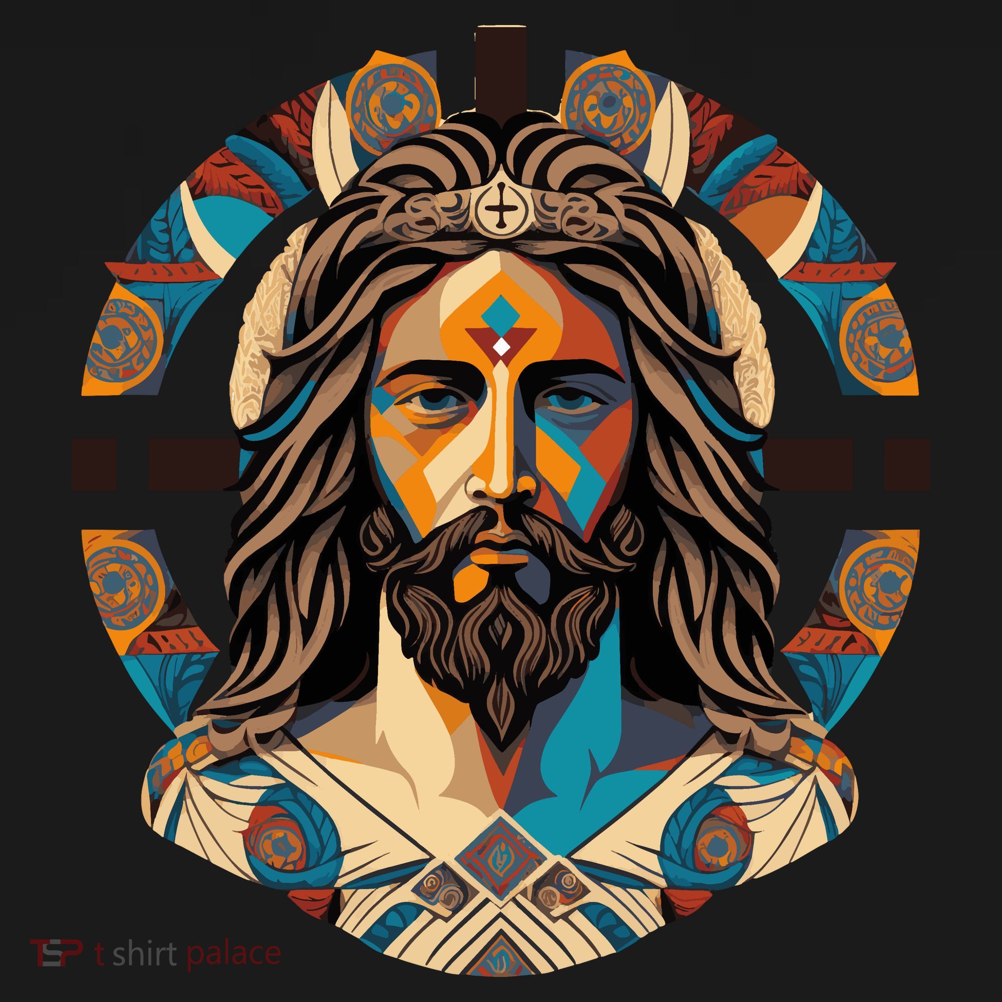Jesus Christ Art Women's Perfect Tri Rocker Tank