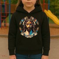 Jesus Christ Art Kids Hoodie thumb 3
