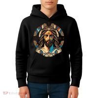 Jesus Christ Art Kids Hoodie thumb 4