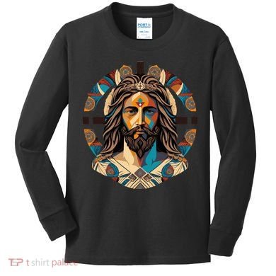 Jesus Christ Art Kids Long Sleeve Shirt