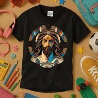 Jesus Christ Art Kids T-Shirt thumb 3