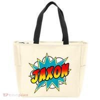 Jaxon Comic Book Superhero Name Tote Bag thumb 0