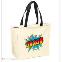 Jaxon Comic Book Superhero Name Tote Bag thumb 2