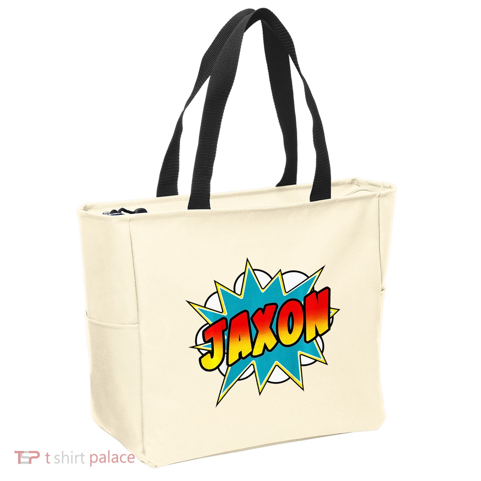 Jaxon Comic Book Superhero Name Tote Bag