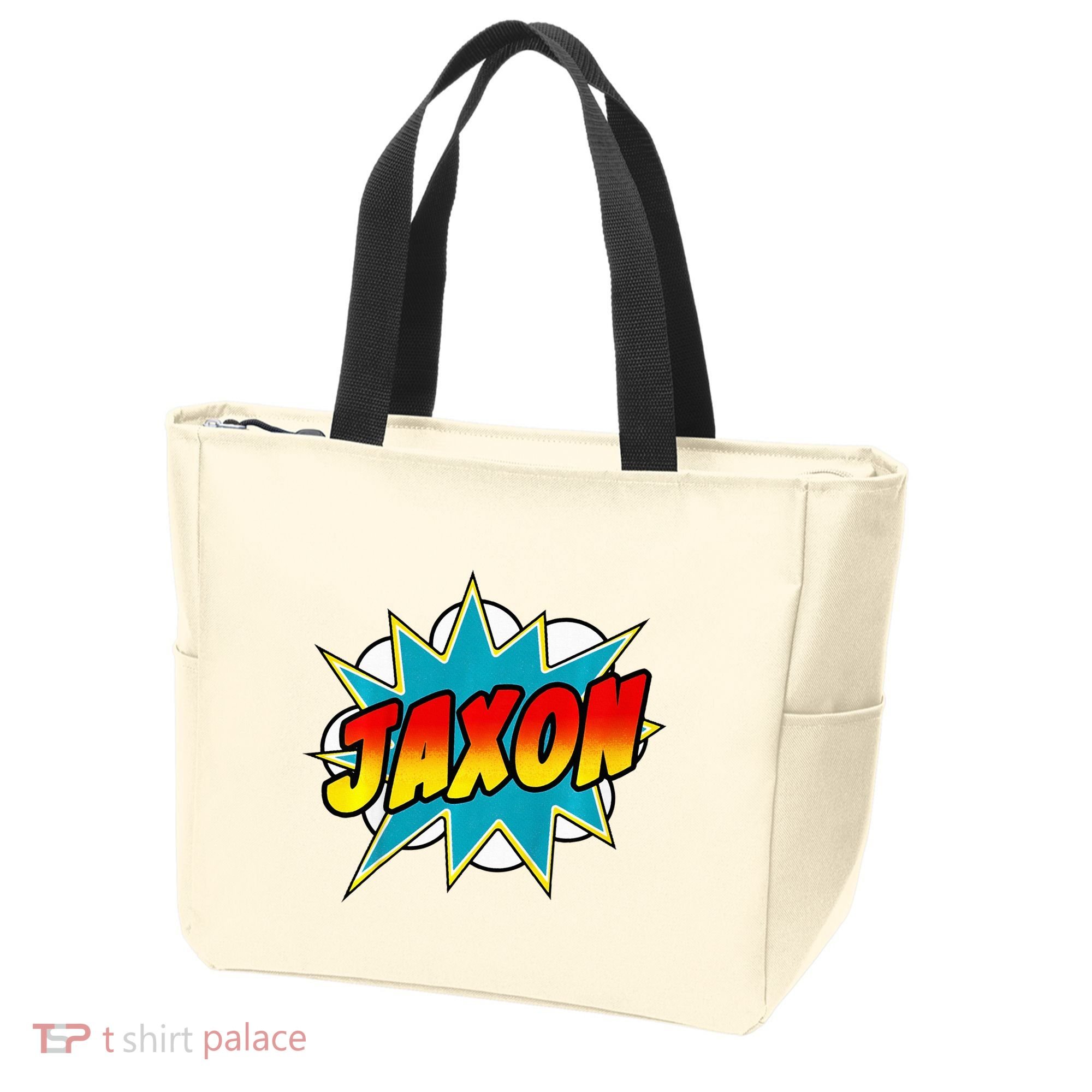 Jaxon Comic Book Superhero Name Tote Bag