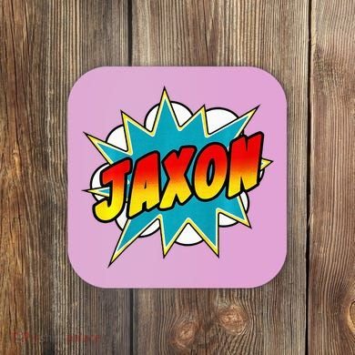 Jaxon Comic Book Superhero Name Coaster
