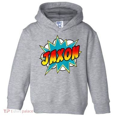Jaxon Comic Book Superhero Name Toddler Hoodie