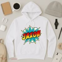 Jaxon Comic Book Superhero Name Hoodie thumb 3