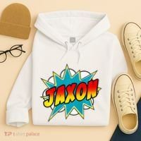 Jaxon Comic Book Superhero Name Hoodie thumb 4