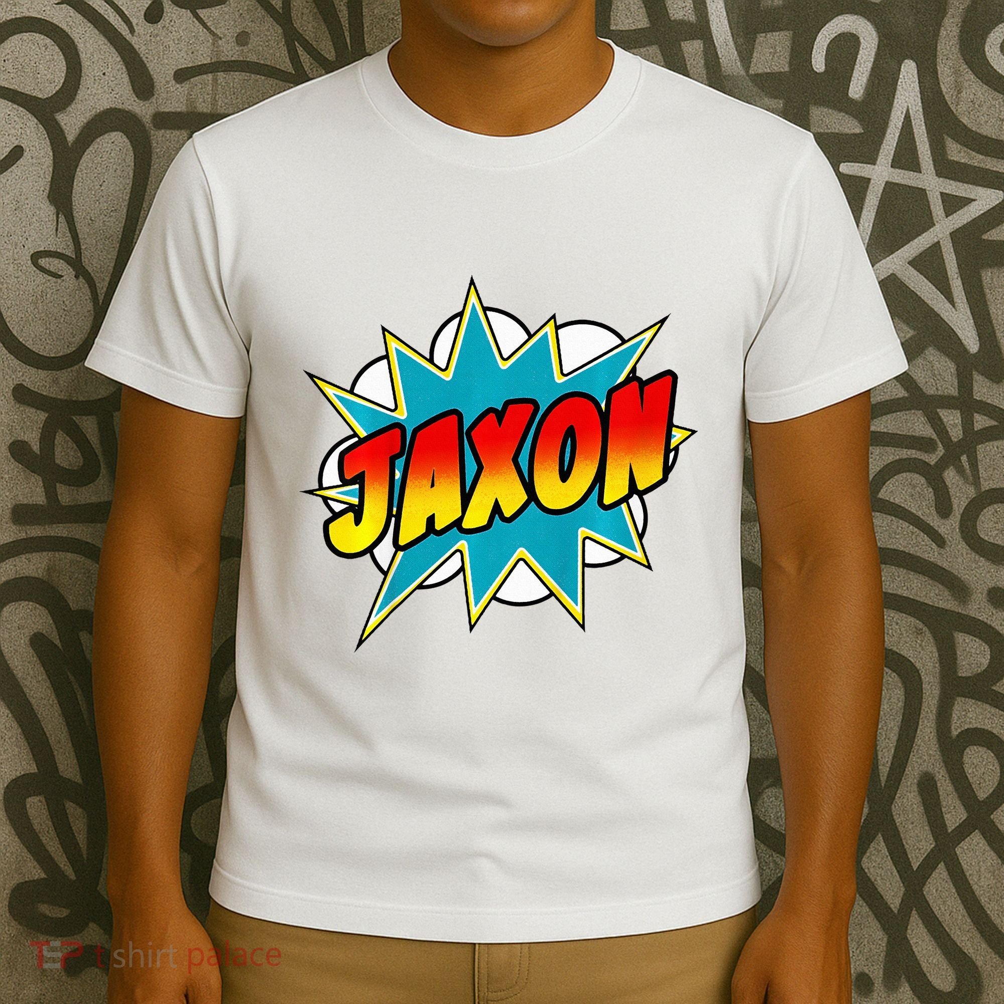 Jaxon Comic Book Superhero Name T-Shirt