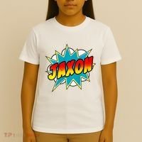 Jaxon Comic Book Superhero Name T-Shirt thumb 4