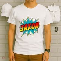 Jaxon Comic Book Superhero Name T-Shirt thumb 6