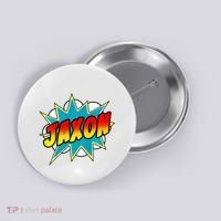 Jaxon Comic Book Superhero Name Button thumb 0