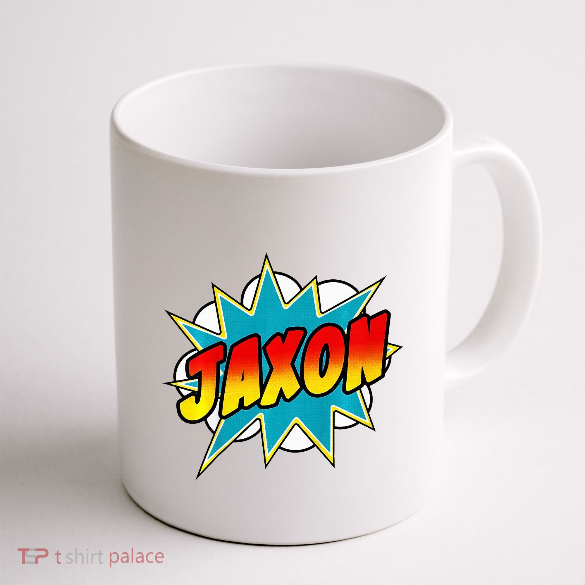 Jaxon Comic Book Superhero Name Coffee Mug