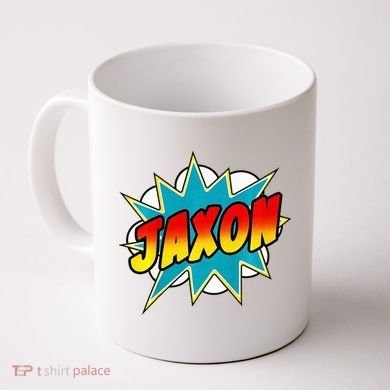 Jaxon Comic Book Superhero Name Coffee Mug