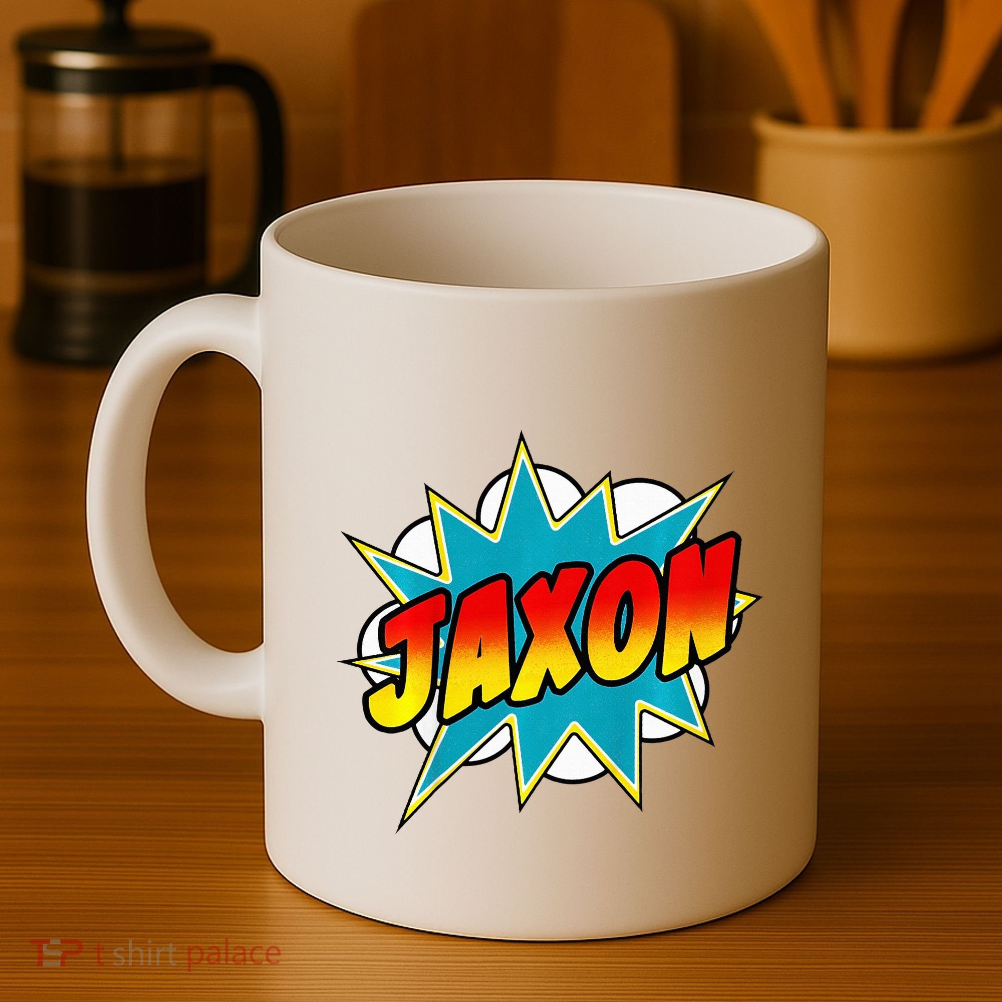 Jaxon Comic Book Superhero Name Coffee Mug