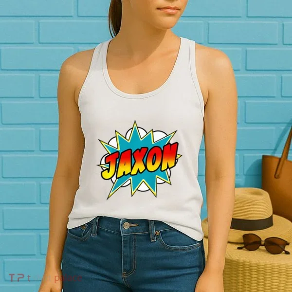 Jaxon Comic Book Superhero Name Women's Tank Top