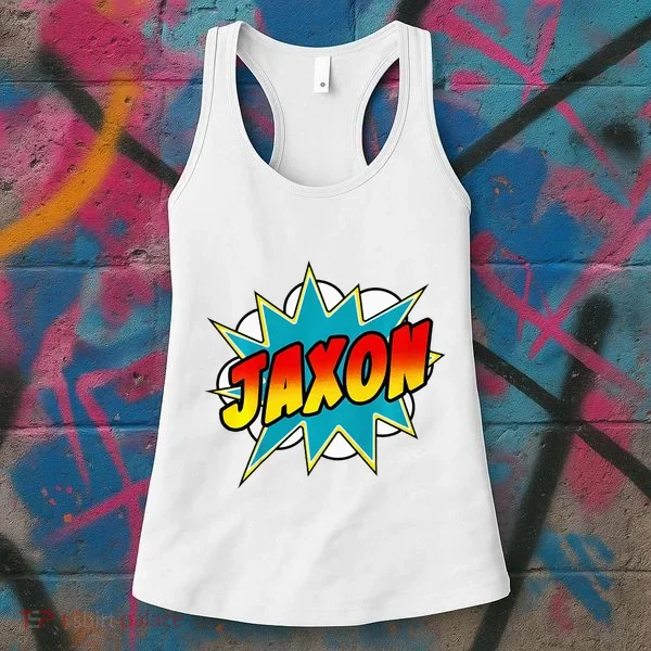 Jaxon Comic Book Superhero Name Women's Tank Top