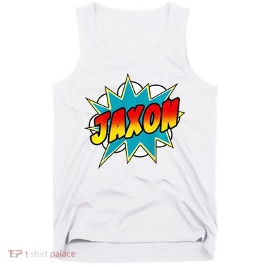 Jaxon Comic Book Superhero Name Tank Top