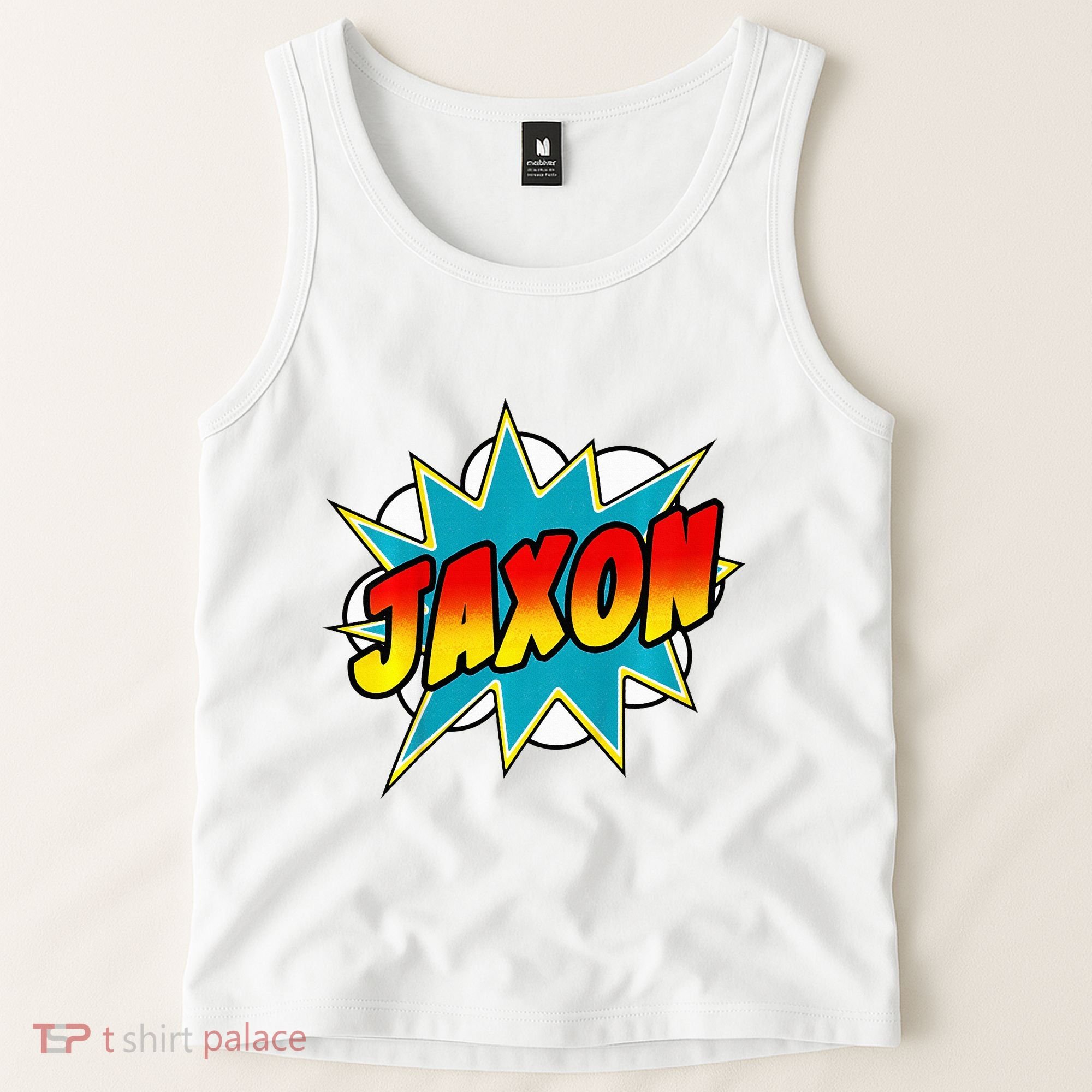Jaxon Comic Book Superhero Name Tank Top