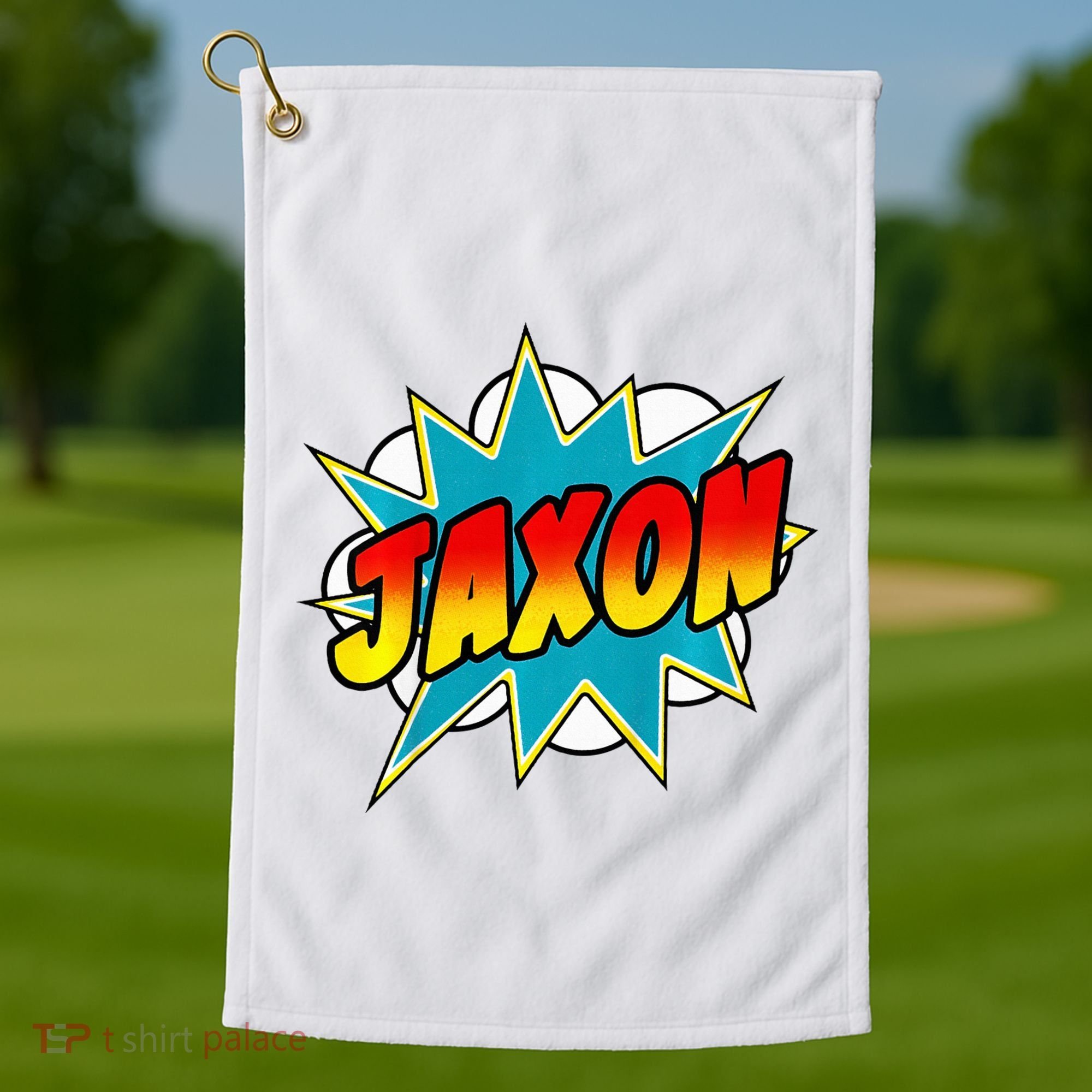Jaxon Comic Book Superhero Name Golf Towel