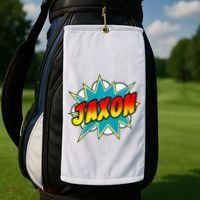 Jaxon Comic Book Superhero Name Golf Towel thumb 2