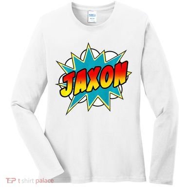 Jaxon Comic Book Superhero Name Women's Long Sleeve Shirt