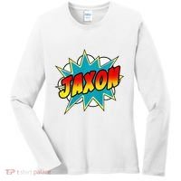 Jaxon Comic Book Superhero Name Women's Long Sleeve Shirt thumb 0