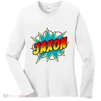 Jaxon Comic Book Superhero Name Women's Long Sleeve Shirt thumb 0