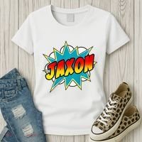 Jaxon Comic Book Superhero Name Women's T-Shirt thumb 3