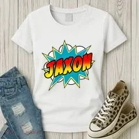 Jaxon Comic Book Superhero Name Women's T-Shirt thumb 3