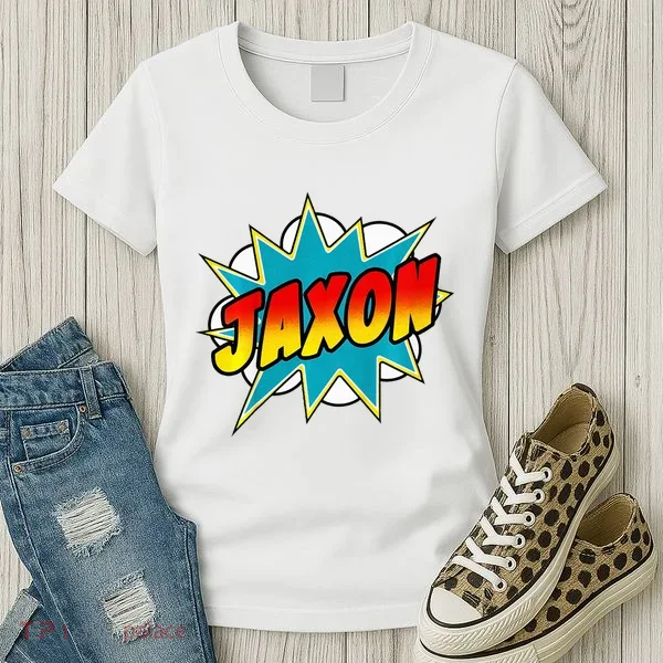 Jaxon Comic Book Superhero Name Women's T-Shirt