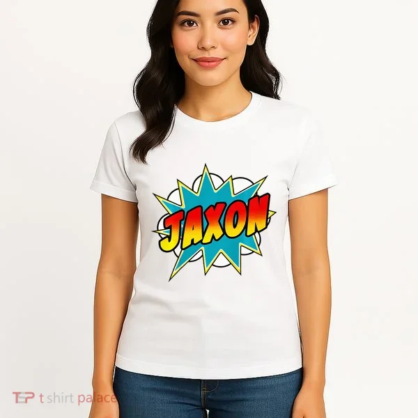 Jaxon Comic Book Superhero Name Women's T-Shirt