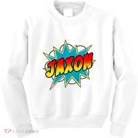 Jaxon Comic Book Superhero Name Kids Sweatshirt thumb 0