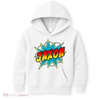 Jaxon Comic Book Superhero Name Kids Hoodie