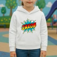 Jaxon Comic Book Superhero Name Kids Hoodie thumb 3