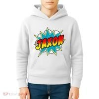 Jaxon Comic Book Superhero Name Kids Hoodie thumb 4