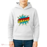 Jaxon Comic Book Superhero Name Kids Hoodie thumb 4