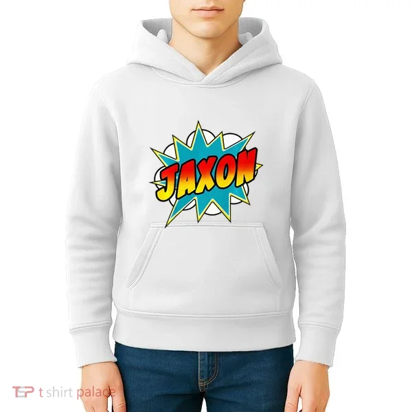 Jaxon Comic Book Superhero Name Kids Hoodie