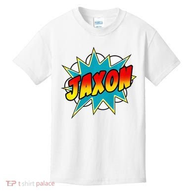 Jaxon Comic Book Superhero Name Kids T-Shirt