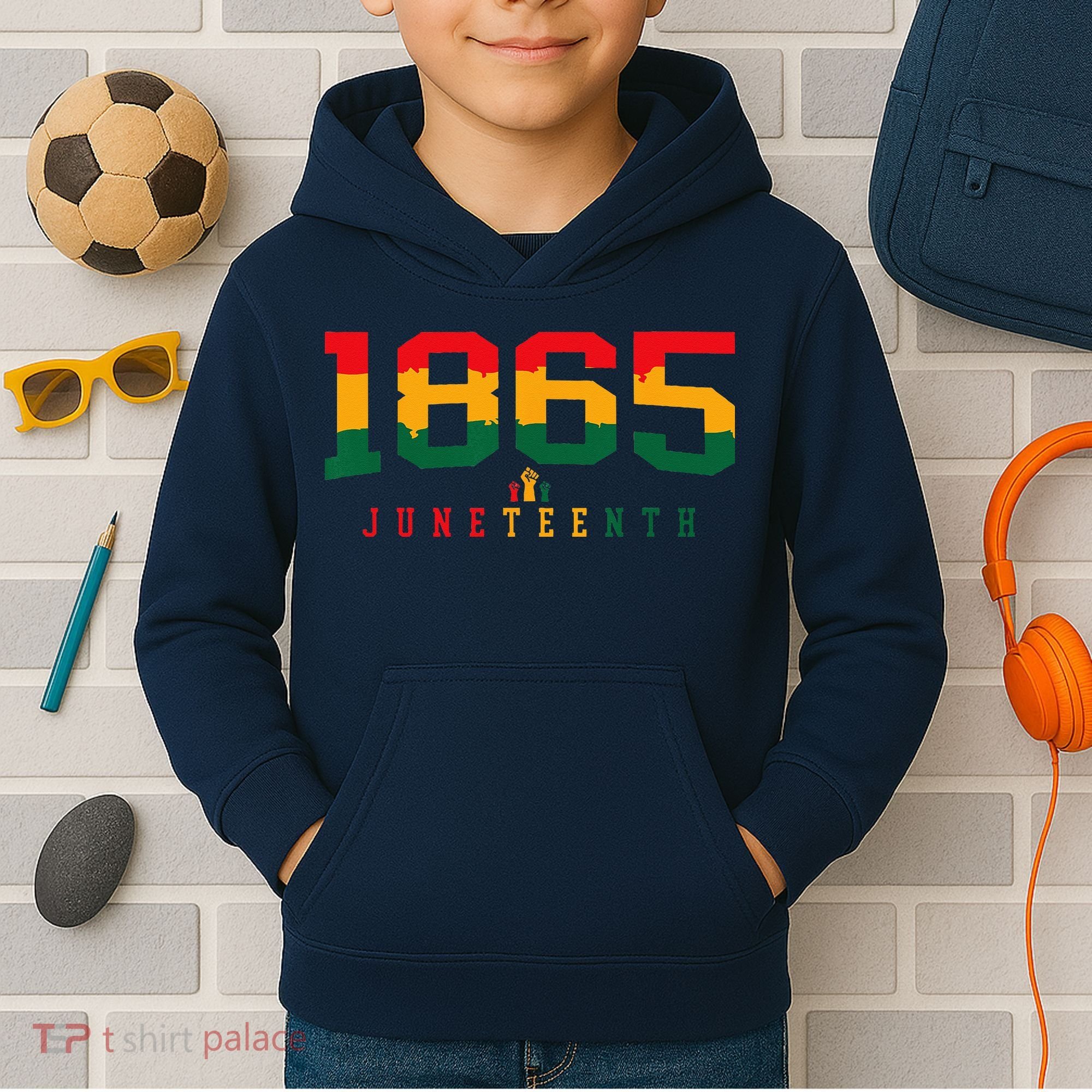 Juneteenth Celebrate Black Freedom 1865 History Month Kids Hoodie