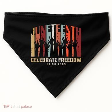 Juneteenth Celebrating Black Freedom, Black History USA-Made Doggie Bandana