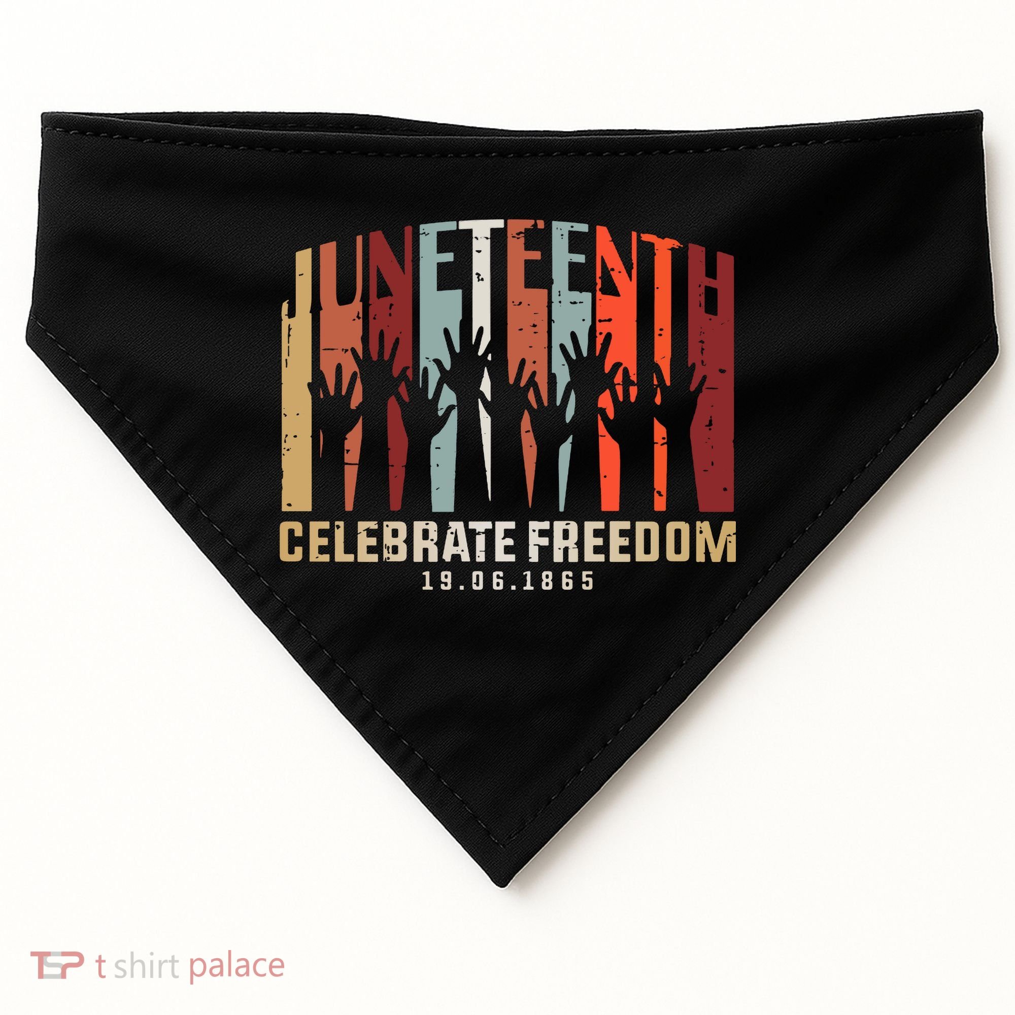 Juneteenth Celebrating Black Freedom, Black History USA-Made Doggie Bandana